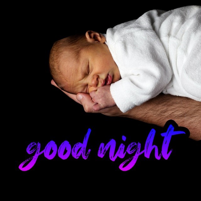 Good night wishes with baby images