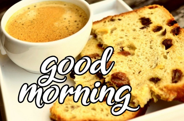 good morning coffee images with breakfast