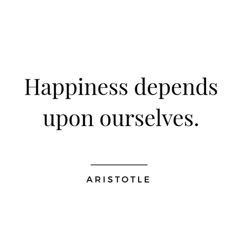 Aristotle quote on happiness depends