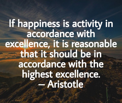 Aristotle quote on happiness 