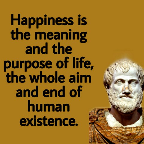 Aristotle quote on happiness life