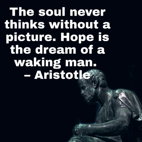 Aristotle quote on soul never thinks
