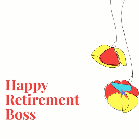 Happy retirement boss