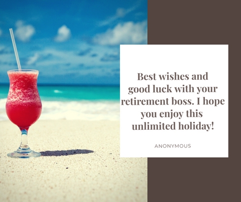 Retirement wishes for boss