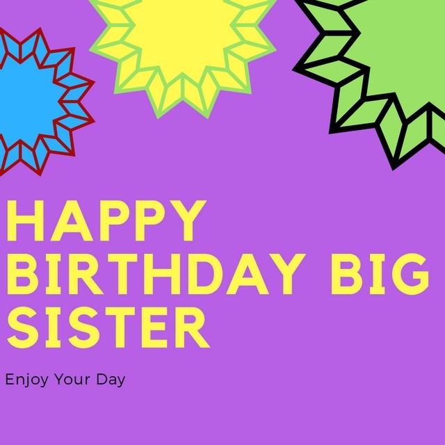 simple happy birthday big sister image