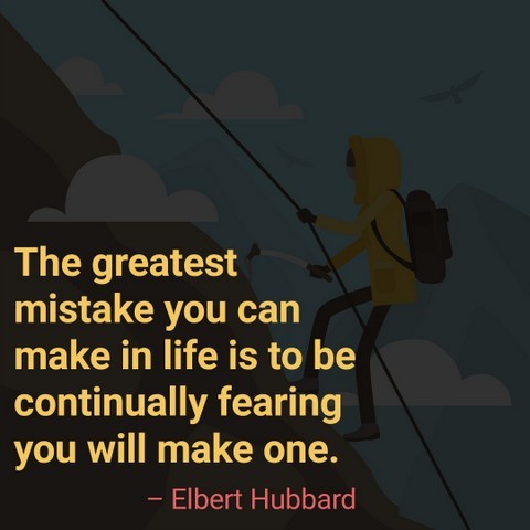life quote fear elbert hubbard